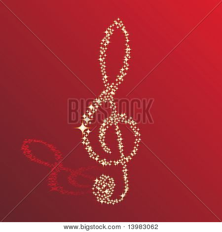 Musical notes clef vector background for use in design