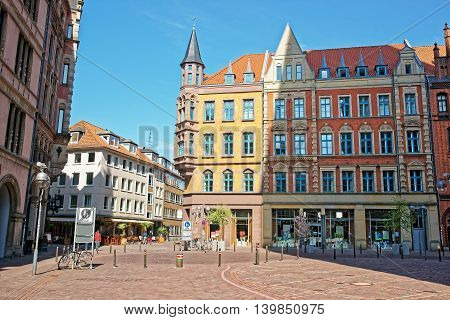 Book Shop On The Market Square In Hanover In Germany