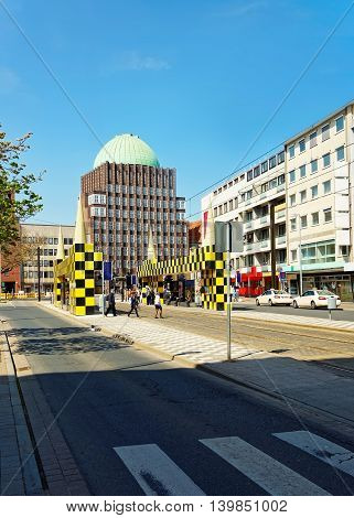 Bus Stop Steintor Of Hanover In Germany