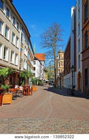 Street In The Old City Center In Hanover