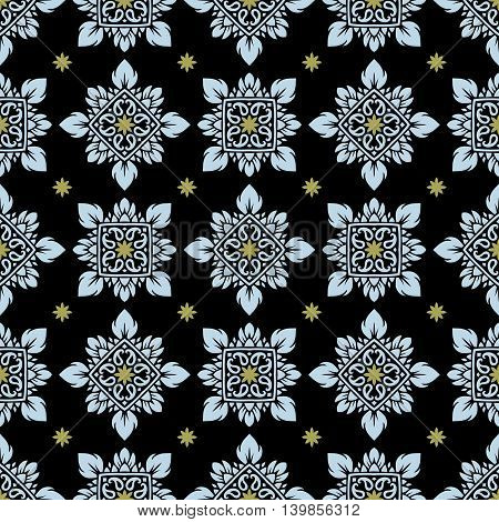 Seamless pattern based on traditional Asian elements Paisley. Boho vintage style vector background. Best motive for print on fabric or papper.