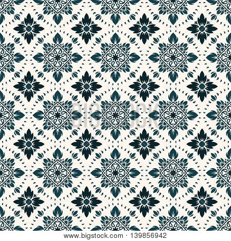 Seamless pattern based on traditional Asian elements Paisley. Boho vintage style vector background. Best motive for print on fabric or papper.