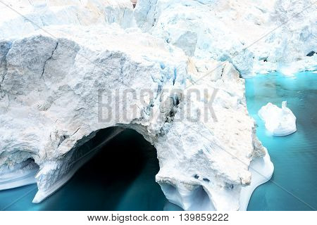 Icebers are on the Arctic Ocean, Greenland