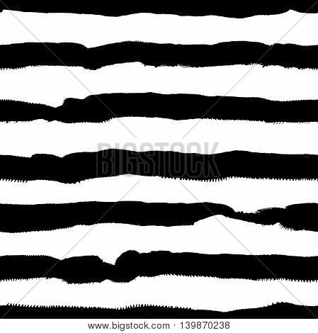 Vector monochrome hand drawn seamless pattern. Black and white abstract pattern painted with ink. Creative trendy pattern for textile wallpaper fabric paper and others.