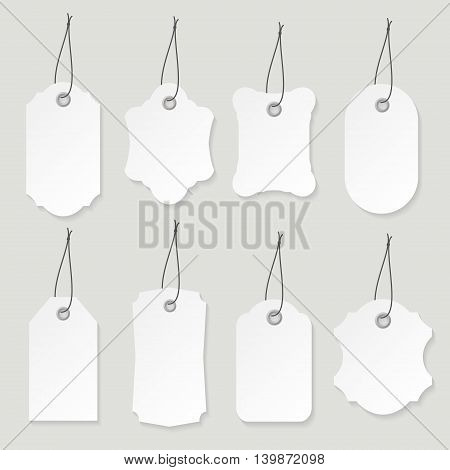 Blank labels set. Realistic mockup. Vector illustrarion.