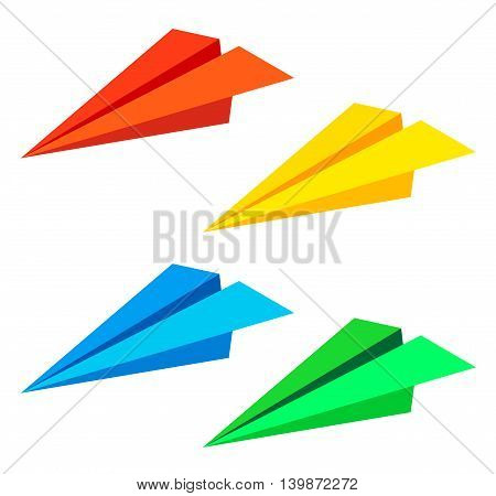 Paper Plane. Vector Illustration .