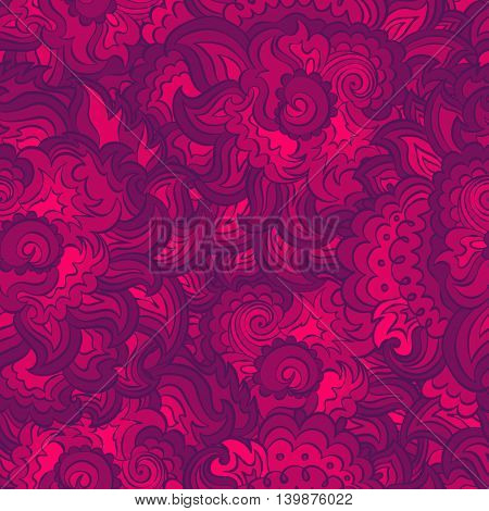 Hand painted watercolor vector flowerseamless pattern background