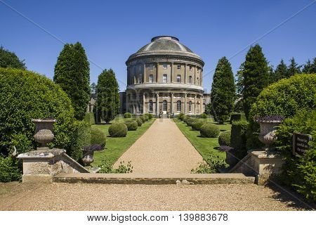BURY ST EDMUNDS UK - JULY 19TH 2016: A view of the beautiful Ickworth House and gardens in Suffolk on 19th July 2016.