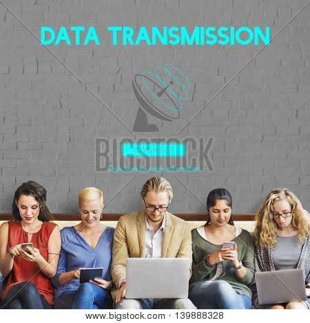 Boardcast Data Transmission GPS Navigation Concept