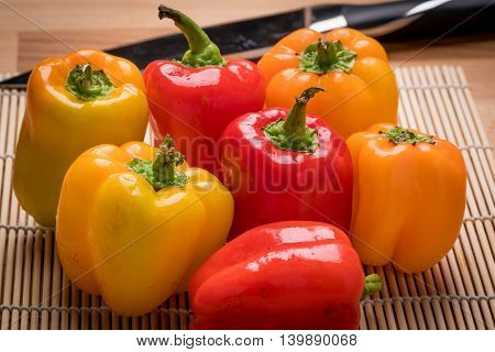 Bell pepper fresh organic red bell peppers