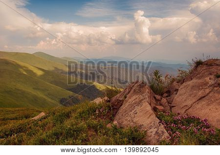 Polonina Borzava landscape (Carpathians Mountains, Ukraine 2016)