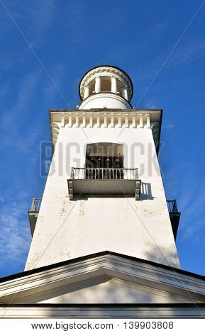Church of St. Alexander Nevsky in Ust-Izhora town St.Petersburg suburb Russia.