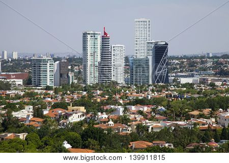 Several tall and beautiful buildings in the city