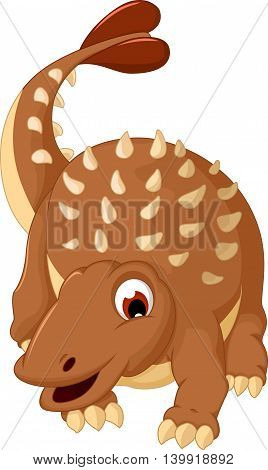 funny Ankylosaurus Dinosaur cartoon for you design