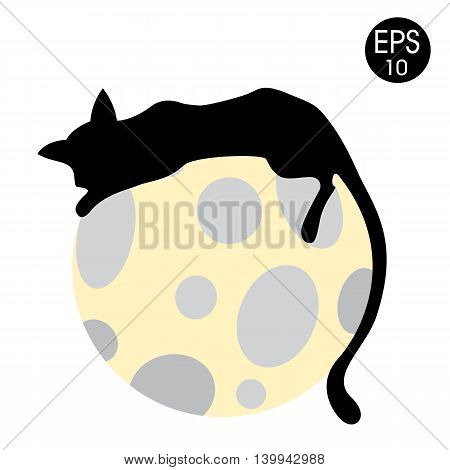 Black Cat And Full Moon