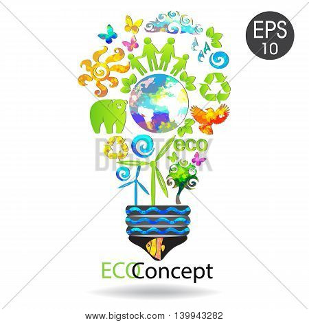 vector illuctration of the ecological bio system