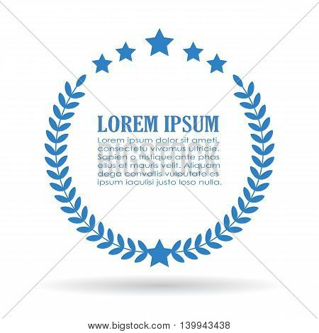 Laurel wreath border isolated on white background