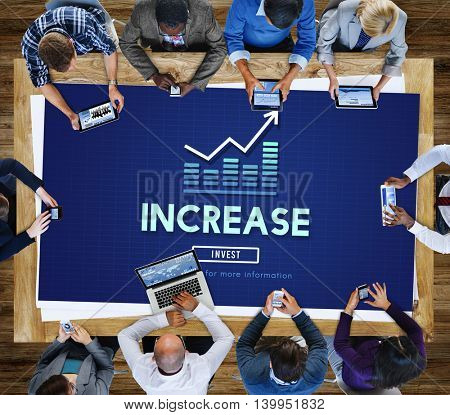 Increase Enlarge Expand Extend Growth Rise Concept