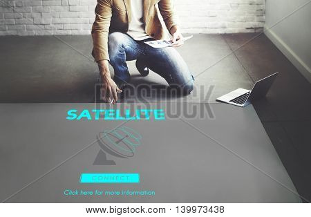 Boardcast Data Transmission GPS Navigation Concept