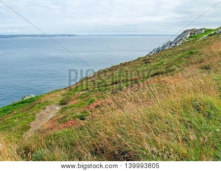 coastal scenery at the Crozon peninsula in Brittany France