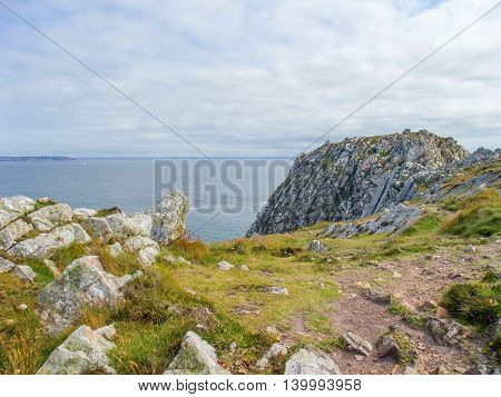coastal scenery at the Crozon peninsula in Brittany France