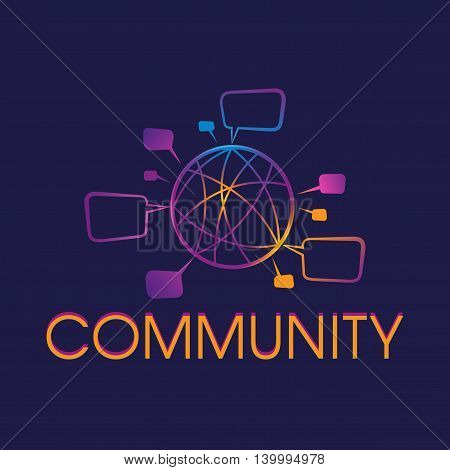 Online Hosting Network Communication Company Logo Vector