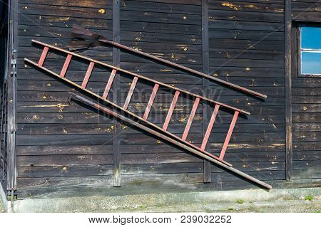 Lublin, Poland - April 14, 2018: Fire-fighting Equipment On Crematorium Of Majdanek At Nazi German C
