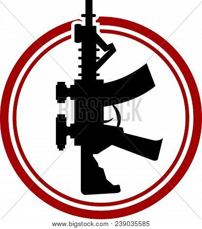 Gun Initial K Logo Design Template Isolated Vector