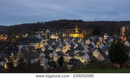 Half-timbered Houses Of Freudenberg, A Town In North Rhine-westphalia, Germany