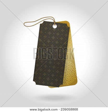 Labels With Golden Pattern, Template Vintage Set Of Arabic Style Backgrounds For Design Labels. Stoc