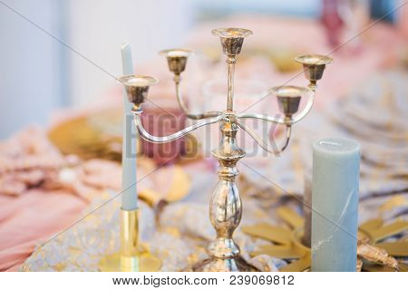 Beautiful European Wedding Table Decoration And Flowers With Vintage Style