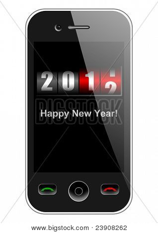 mobile phone with new year counter