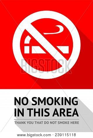 No Smoking Area New Poster, Vector Illustration For Print