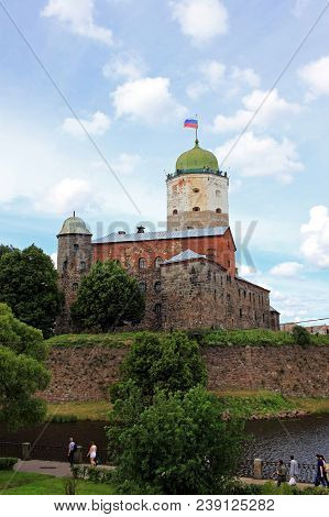 Vyborg, Russia - 19 July 2016: Vyborg Castle  Is A Swedish-built Medieval Fortress Around Which The 