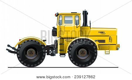 Vector Detailed Diesel Tractor. Available Eps-10 Vector Format Separated By Groups For Easy Edit