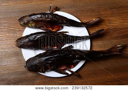 Grilled Fish With Lemon And Figs Steak, Vintage, Steam, Representation