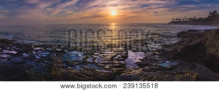 Divers Cove Sunset Panorama