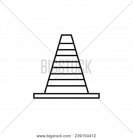 Road Cone Icon. Element Of Racing For Mobile Concept And Web Apps Icon. Thin Line Icon For Website D