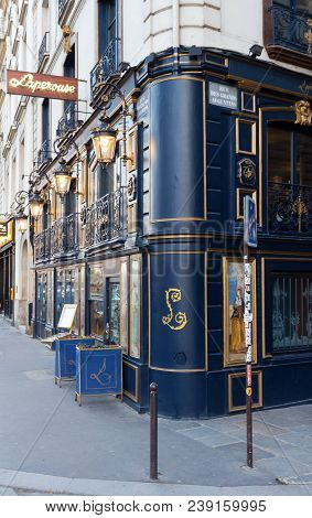 Paris, France - April 17, 2018: Restaurant Laperouse Is One Of Most Prestigious Establishments In Pa