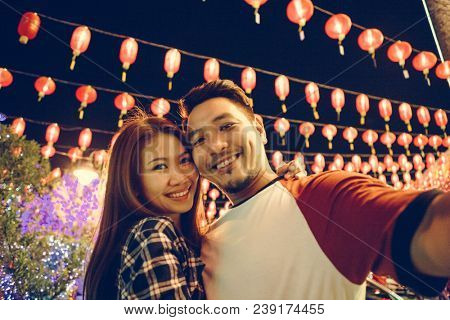Asian couple at Chinese fastival