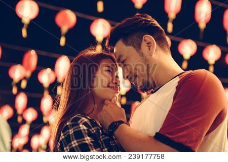 Asian couple at Chinese fastival