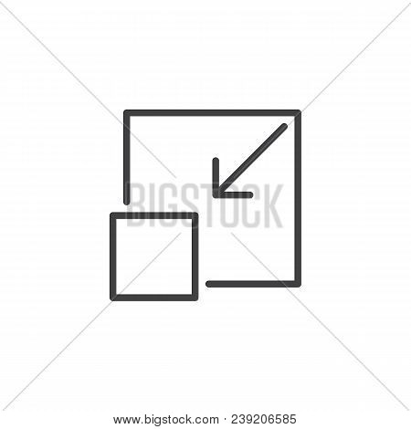 Full Screen Minimize Outline Icon. Linear Style Sign For Mobile Concept And Web Design. Exit Full Sc