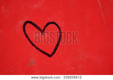 Red Heart . Red Background. Symbol Of Love. Red Love Passion