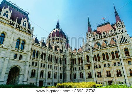 View On Historical Parliament In Budapest - Hungary