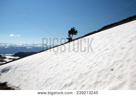 Mountains Of French Pyrenees Between Ascou And Camurac