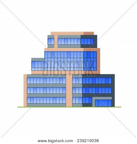 Urban Skyscraper Office Building, Modern High-rise Architectural Structure. Retail Business Urban Ma