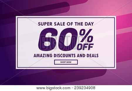 Sale Banner Voucher Template Vector Design With Offer Details