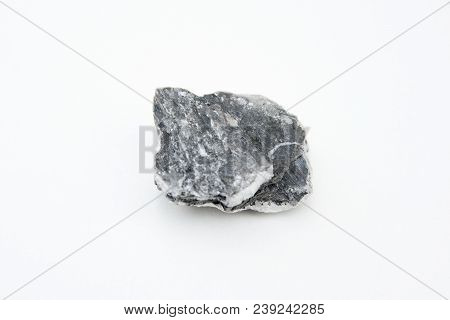 Anhydrite Mineral Isolated Over White