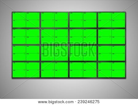 Cctv Monitor 64 Displays For Security Room