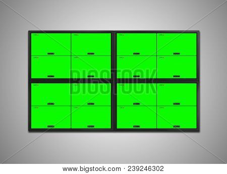 Control Room 16 Cctv Video Walls